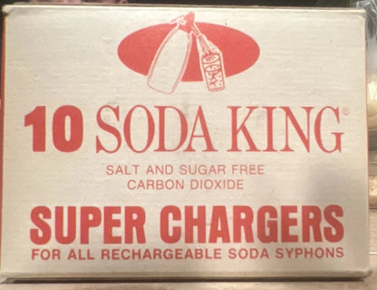 Vintage Sealed - Soda King Super Chargers for Soda Syphons CO2 - Box of 10