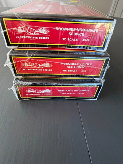 Lot of 3 JL Innovative Design HO Kits McSoreley's Bertani's Brownies Kits SEALED