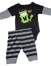 Load image into Gallery viewer, Garanimals Baby Toddler 2pc One Piece and Pant Set Hi Frankenstein
