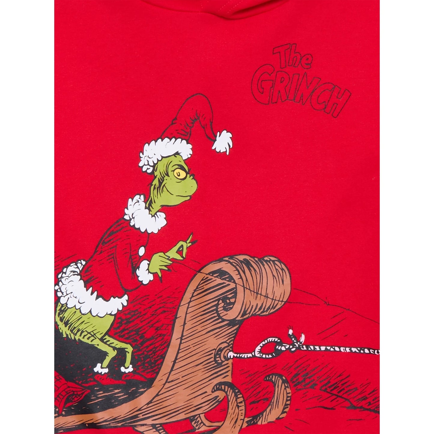 Dr. Seuss Boys' Front Back Graphic Hoodie, Red, Sizes XS-XXL