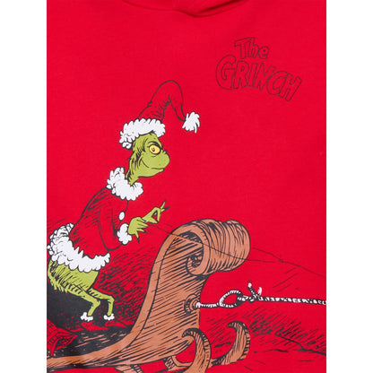 Dr. Seuss Boys' Front Back Graphic Hoodie, Red, Sizes XS-XXL