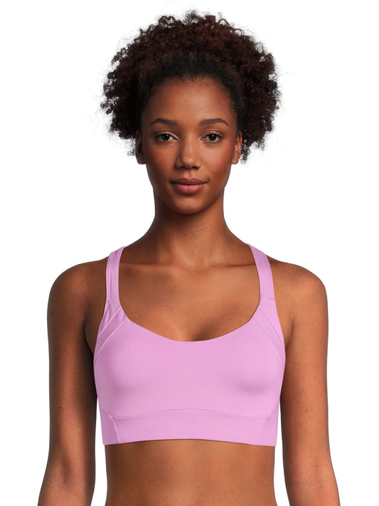 Avia Activewear Women's Split Racerback Bra with Adjustable Straps
