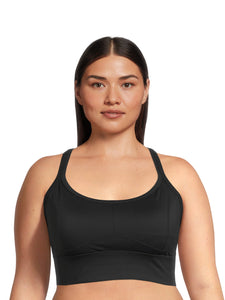 Avia Women's Plus Size Low Impact Corset Seamed Sports Bra