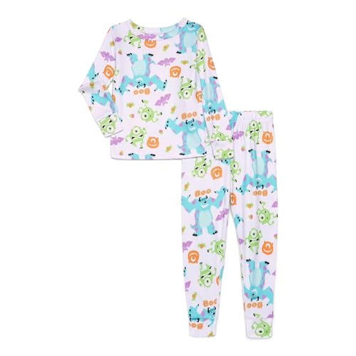 Disney Monsters Inc Toddler Mike and Sulley Snug Fit Top and Pants Pajamas - 2T-5T