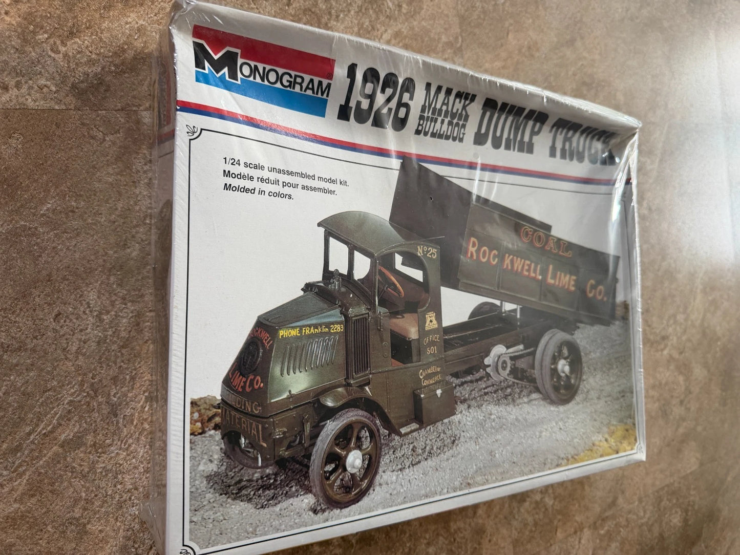 Monogram 1926 Mack Bulldog Dump Truck 1/24 Model Kit 1976 Rockwell Sealed New
