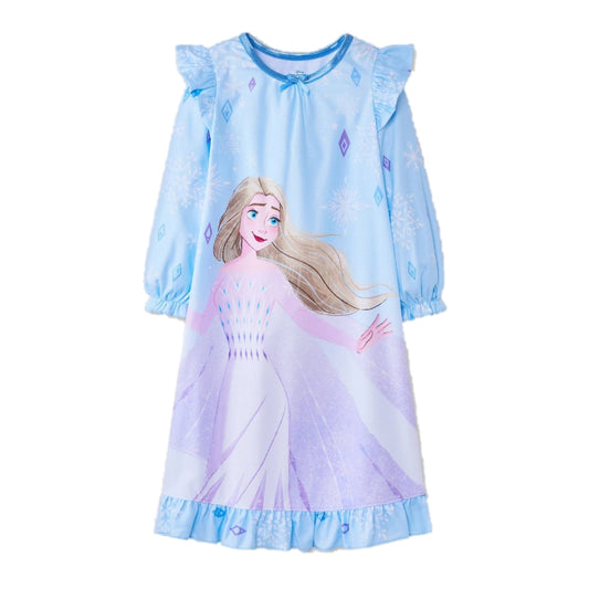 Disney Frozen Toddler Girls' Granny Flannel Night Gown - Elsa & Anna, Sisters, 2T-5T
