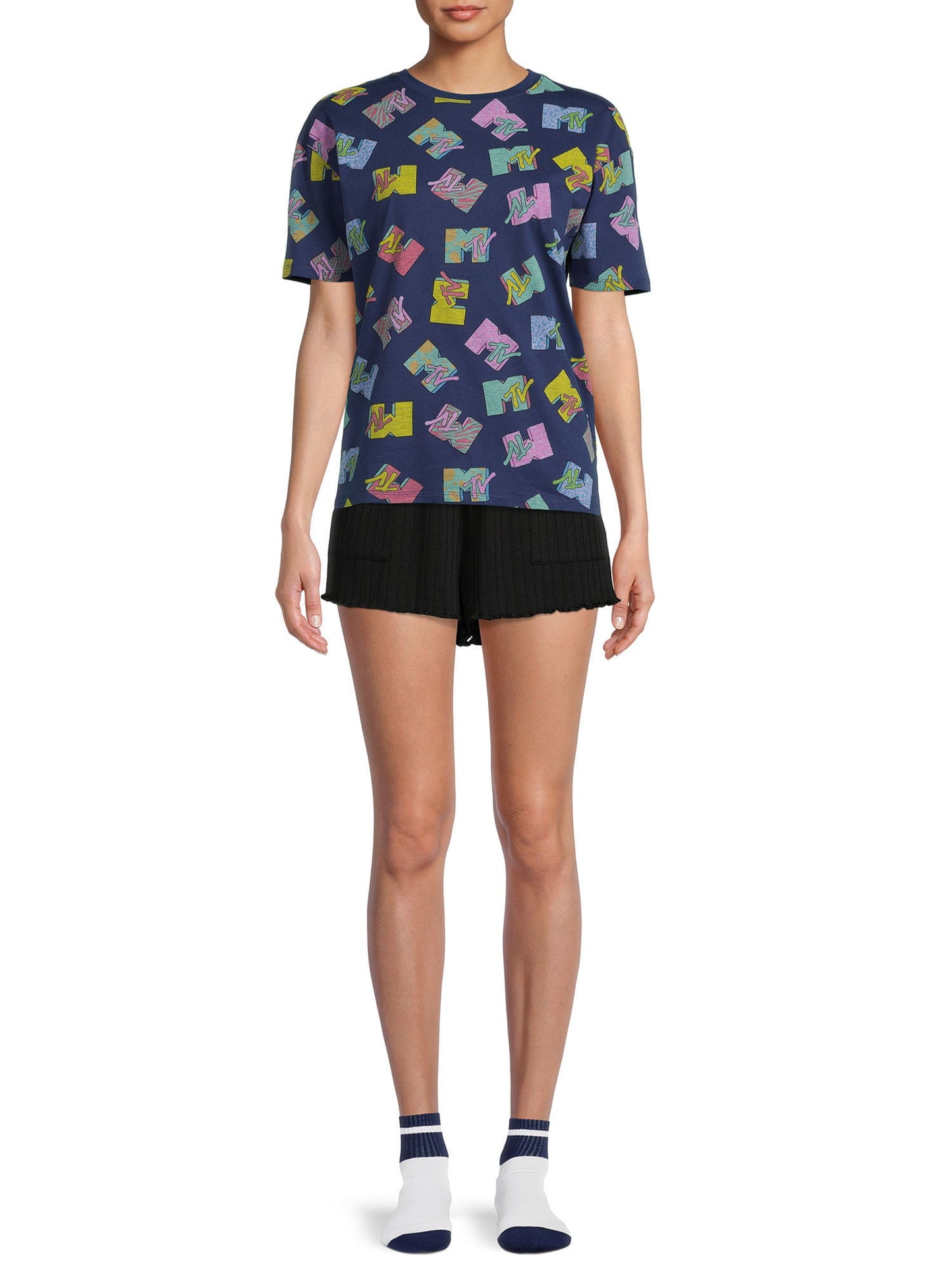 Women's Tank & Shorts + Socks Pajamas - Coke,  Pacman, Looney Tunes, MTV, XL-3X