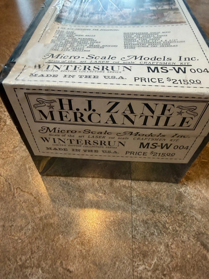 Micro-Scale Models H.J. Zane Mercantile (MS-W004) - Complete 3-Box Set, SEALED
