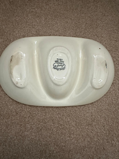 Vintage Stangl Pottery 3 Section Divided Child's Dish ABC Kiddieware Handpainted