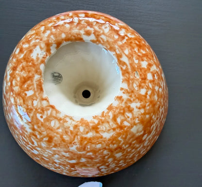 Vintage Stangl Town & Country Hand Painted Orange Sponge Jello Mold Bundt Pan