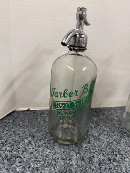 2 Seltzer Bottles - Babalya Beverages and Faber Bros