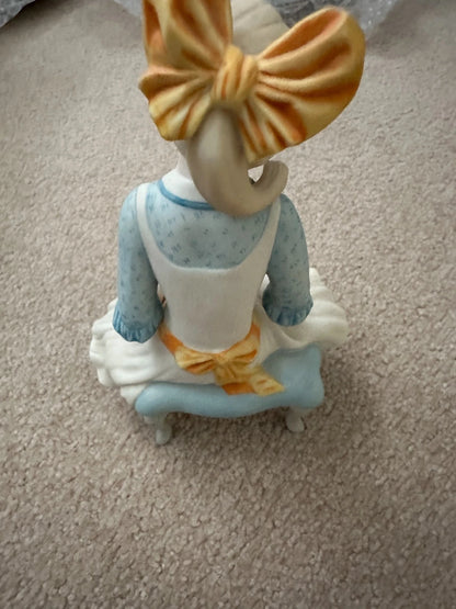 Cybis Pollyanna 1971 Children to Cherish Porcelain Figurine 7.5" Apple