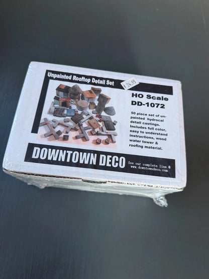 Downtown Deco HO Scale DD-1072 40 Piece Unpainted Hydrocal Castings - SEALED