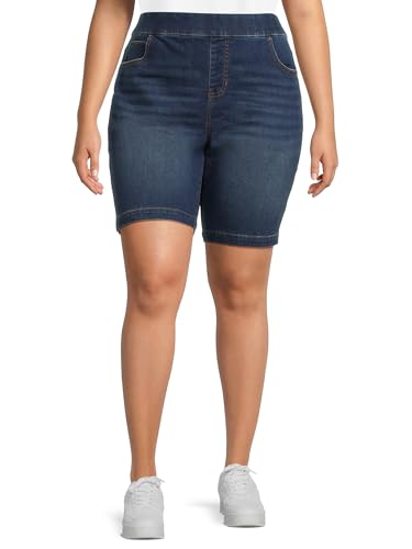 Terra & Sky Women's Plus Size Pull On Bermuda Shorts, 9