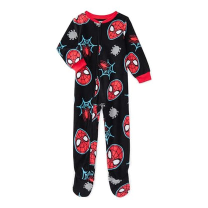 Disney Spider-Man Toddler Unisex One Piece Sleeper Pajamas, Sizes 12M-5T