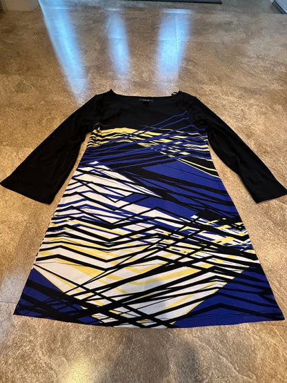 Style and Co Womens Petite Abstract Knit Tunic Top 3/4 Sleve - Petite Small