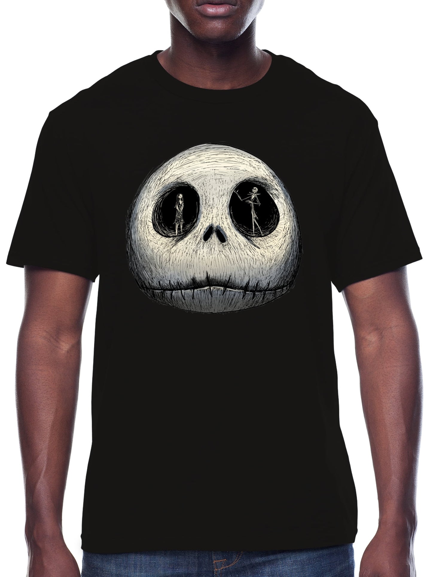 Nightmare Before Christmas, Men's & Big Men's Graphic Crew Neck Tee, Jack Sally Eyes, Sizes S-3XL
