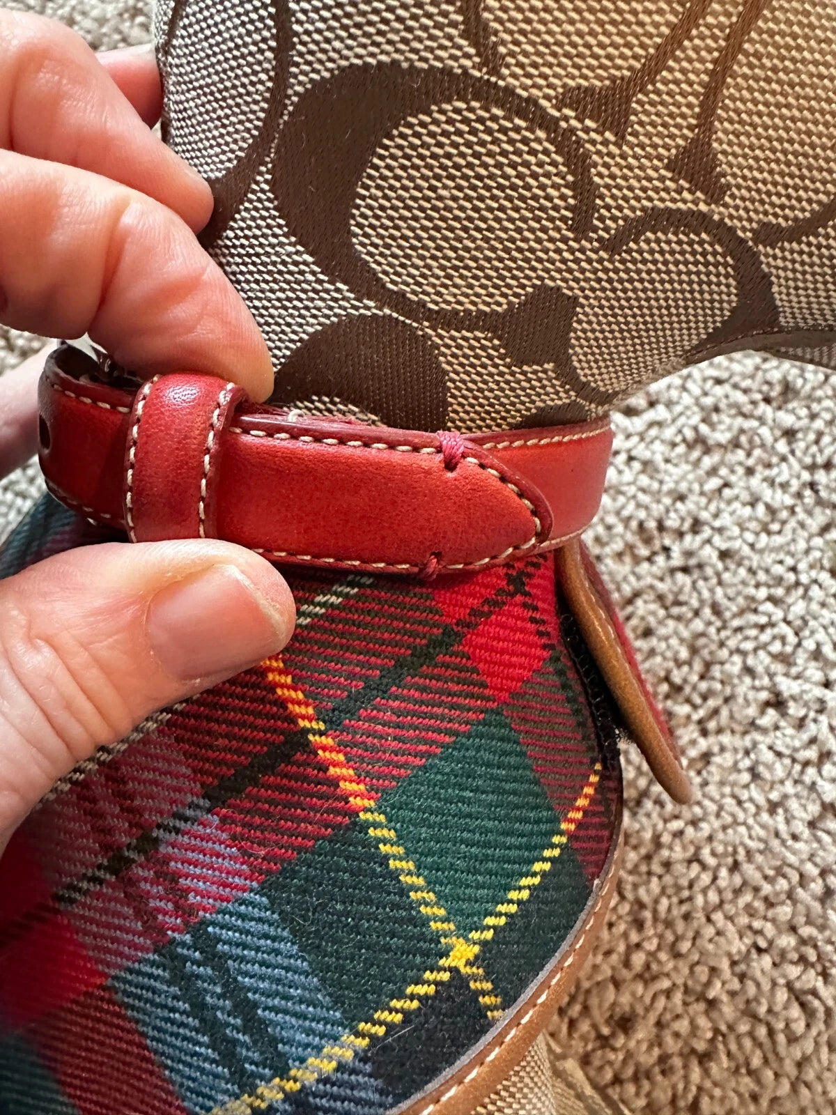 Authentic Coach Signature C Stuffed Toy Dog With Jacket & Collar - NWT