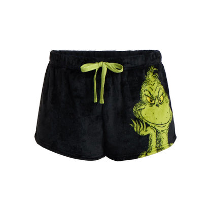 The Grinch Dr. Seuss Women's Plush Sleep Shorts, 2-Pack, Sizes XS-3X