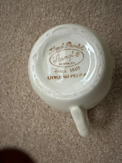 Stangl Kiddieware Little Bo Peep Pink Baby Cup Mug Hand Painted