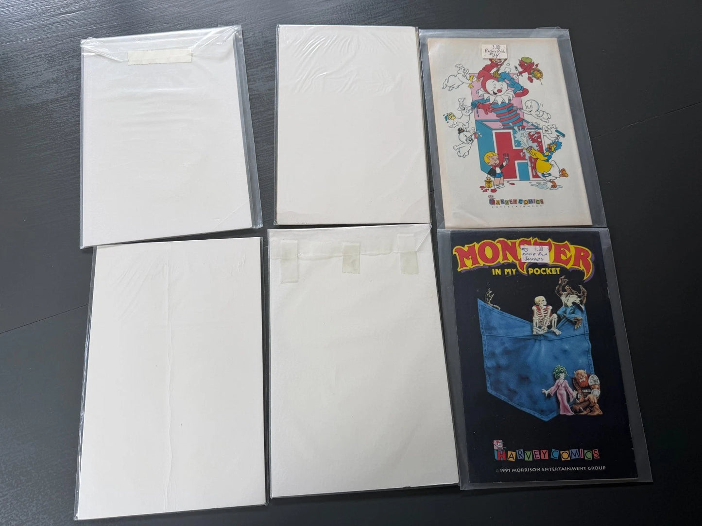 Vintage - Lot 6 Richie Rich Comic Books - 1970's and after; Stored in Plastic