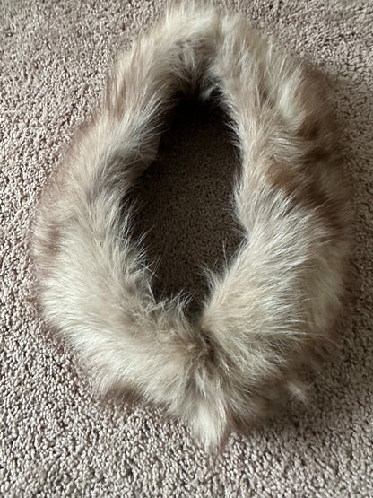 Womens Fox Collar Neck Wrap Shawl Fur - EUC