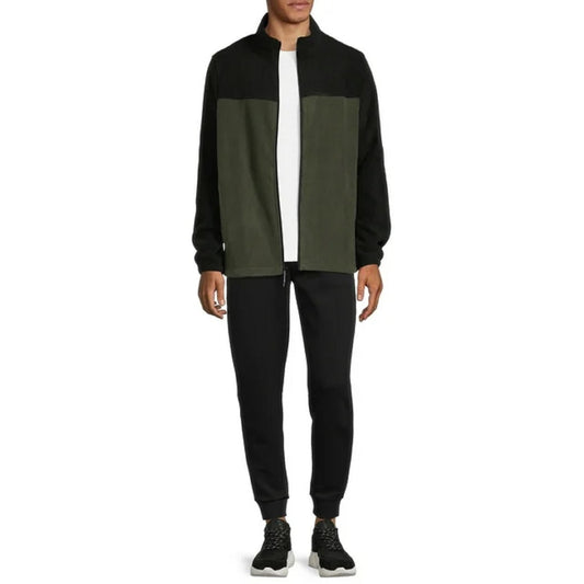 Swiss Alps Mens Full Zip Polar Fleece Jacket (Large, Olive)