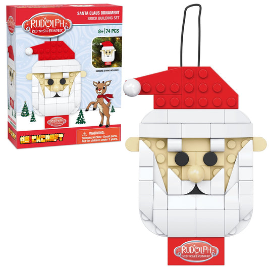 Brickcraft Rudolph Santa Claus Ornament  Building Kit (74 Piece Set) BNIB