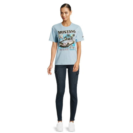 Ford Mustang Juniors Beach Graphic Tee with Short Sleeves, 2X