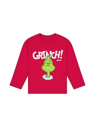 The Grinch Dr. Seuss Christmas Toddler Unisex Long Sleeve T-Shirt - (Red, 2T)