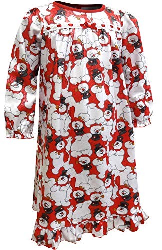 Girls' Frosty The Snowman Granny Toddler Flannel Nightgown  (2T) Red