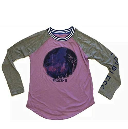 Disney Girl's Frozen 2 Anna and Elsa Graphic Tee (Fearless, XXXL 21)