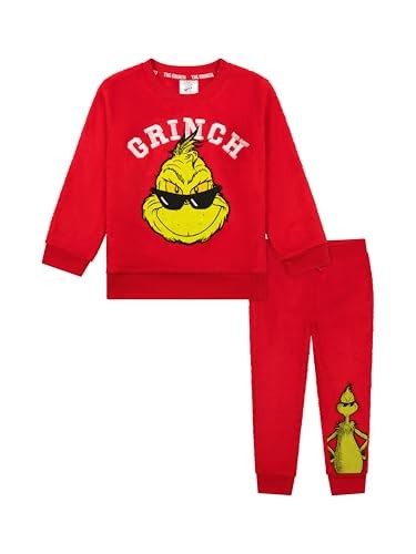 The Grinch Toddler Fleece 2 Piece Set, Grinch, Red, 2T