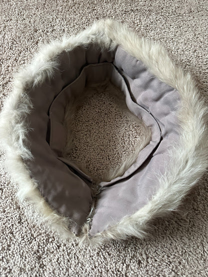 Womens Fox Collar Neck Wrap Shawl Fur - EUC