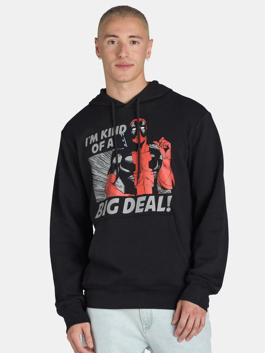 Deadpool Men's Pullover Graphic Print Hoodie, Size X-Large