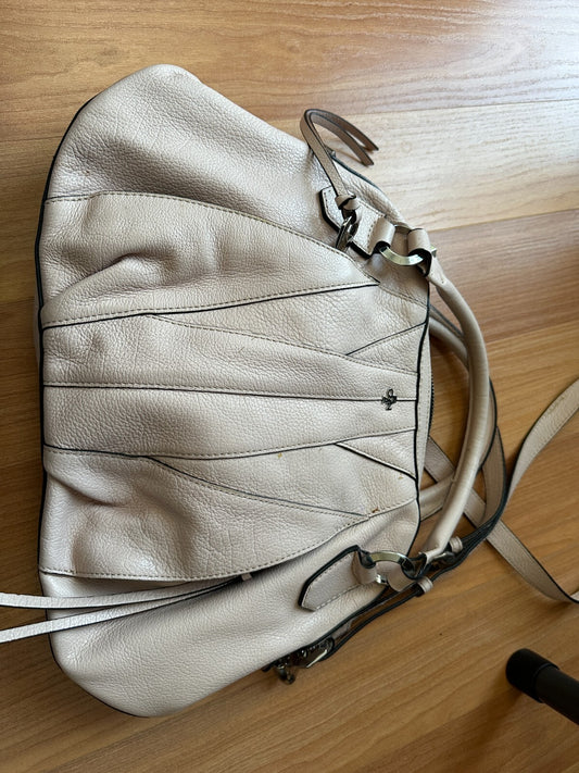 orYANY Trina Misty Rose Pebbled Italian Leather Satchel Handbag
