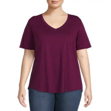 Load image into Gallery viewer, Women&#39;s Plus Size Short Sleeve Core V-Neck Tee New
