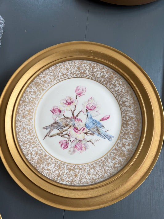 Lenox Annual Limited Edition Boehm Birds Collector Plates Edward Marshall Boehm (Mountain Bluebirds - Framed)
