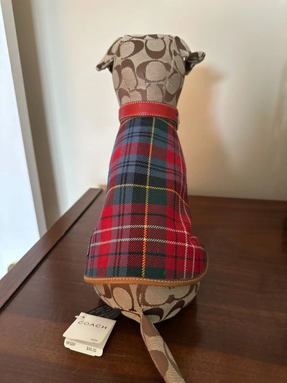 Authentic Coach Signature C Stuffed Toy Dog With Jacket & Collar - NWT