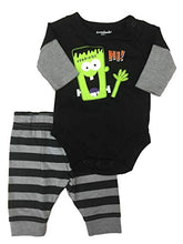 Load image into Gallery viewer, Garanimals Baby Toddler 2pc One Piece and Pant Set Hi Frankenstein
