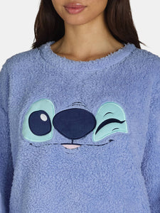 Disney Women's and Womens Plus Stitch Plush Pajama Set, 2-Piece, Sizes S-3X
