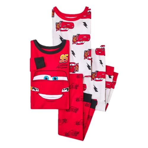 Disney Boys' 4pc Cars Cotton Long Sleeve Pajama Set - 2T-5T