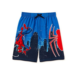 Spider-Man Boys Swim Trunks Size Large 10/12 Blue