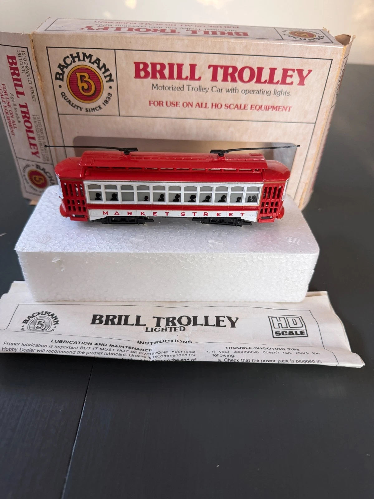 Vintage Bachmann HO Scale “ Market Street” Brill Trolley New