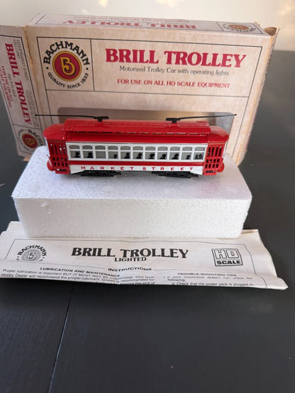 Vintage Bachmann HO Scale “ Market Street” Brill Trolley New