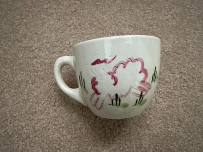 Stangl Kiddieware Little Bo Peep Pink Baby Cup Mug Hand Painted