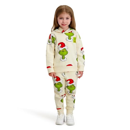 The Grinch Dr. Seuss Toddler Printed Sweatshirt and Jogger Set, Sizes 2T-5T