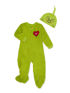 Dr. Seuss The Grinch Matching Family Christmas Pajamas Grinch Union Suit - 6M-5T