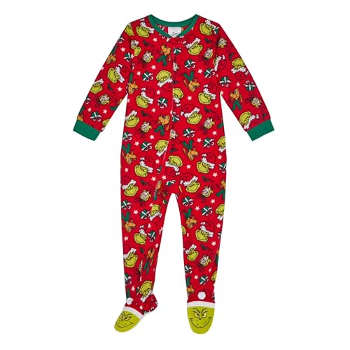 Grinch Who Stole Christmas Toddler Christmas Character One-Piece Footed Blanket Sleeper, Sizes 12M-5T
