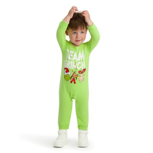 The Grinch Dr.Seuss Unisex Baby Grinch Printed Coverall, Sizes 0-24 Months